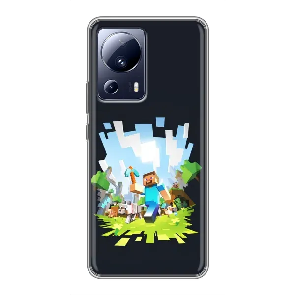 Чохол з принтом «персонажі Minecraft» для Xiaomi 13 Lite