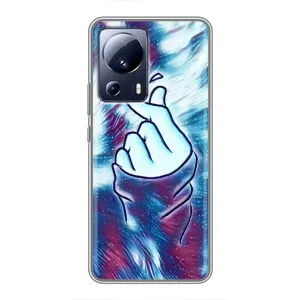 Чохол з принтом для Xiaomi 13 Lite (AlphaPrint - Знак сердечка) (Радужне серце)