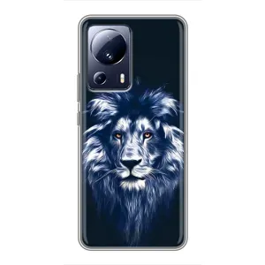 Чохол з картинкою ЛЕВ для Xiaomi 13 Lite (VPrint) (Синій Лев)