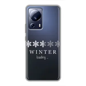 Зимні Чохли для Сяомі 13 Лайт - прозорий фон (Winter loading)
