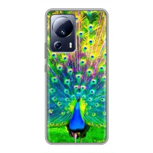Чохол з пташками на Xiaomi 13 Lite (VPrint) (Яскравий Павлин)