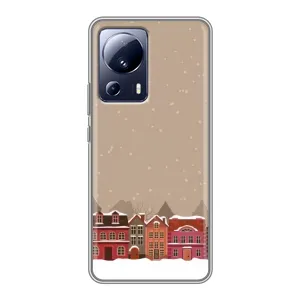 Новорічні, Святкові Чохли для Xiaomi 13 Lite - 2024 год (Зимове місто)