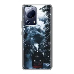 Новорічні, Святкові Чохли для Xiaomi 13 Lite - 2024 год (Зимовий потяг)