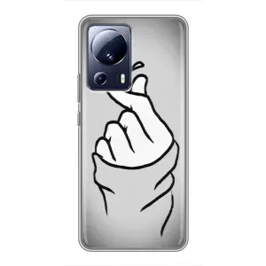 Чохол з принтом для Xiaomi 13 Lite (AlphaPrint - Знак сердечка) (Значок Love)