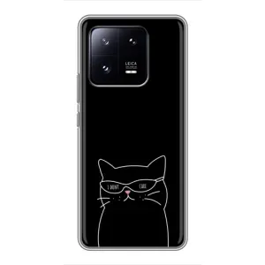 Чехол с рисунком кот на Xiaomi 13 Pro (Равнодушный кот)