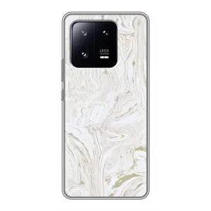 Мраморный чехол на Xiaomi 13 Pro (VPrint) (Белый мрамор)