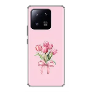Чехол с розовым рисунком для Xiaomi 13 Pro (Букет цветов)