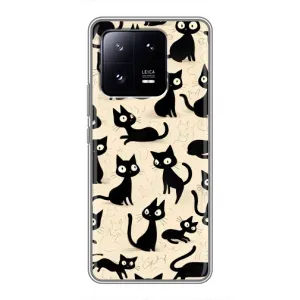 Чехол с рисунком кот на Xiaomi 13 Pro (Черные коты)