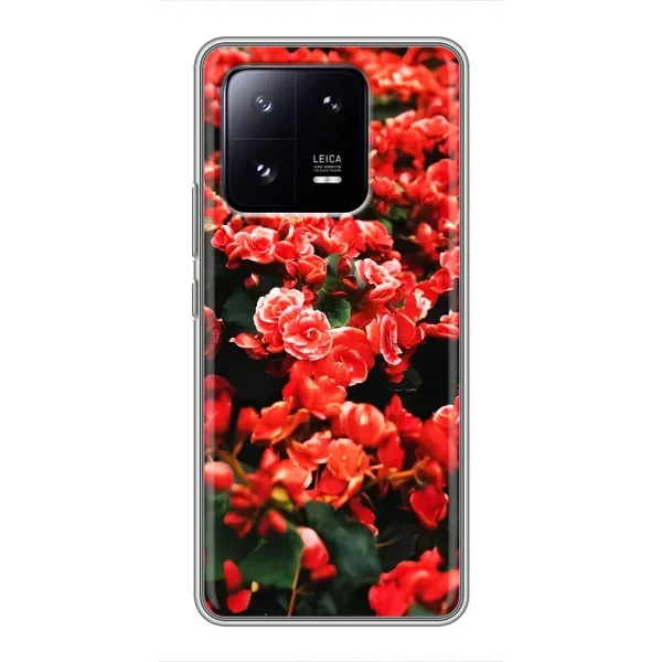 Чехол с принтом «Цветы красные» для Xiaomi 13 Pro