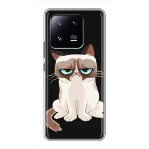 Чехол с принтом для Xiaomi 13 Pro (AlphaPrint) Модные коты (Грустный кот)