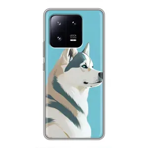 Чехол с Хаски для Xiaomi 13 Pro - (AlphaPrint) (Хаски арт)