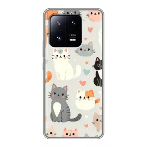 Чехол с рисунком кот на Xiaomi 13 Pro (Коллаж котов)
