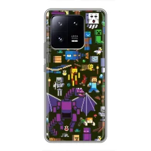 Чехол Майнкрафт на Xiaomi 13 Pro (AlphaPrint) Minecraft (Коллаж Майнкрафт)