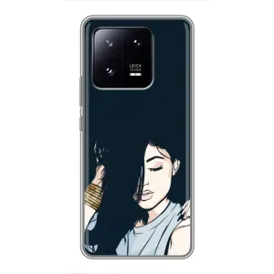 Чехол с печатью для Xiaomi 13 Pro - (Мода) (AlphaPrint) (Красивая девочка)