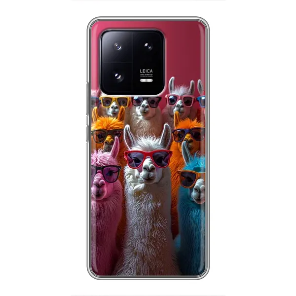 Чохол з принтом «Лами в окулярах» для Xiaomi 13 Pro