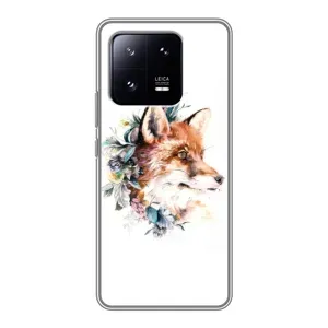 Чехлы с картинкой Лисички для Xiaomi 13 Pro (VPrint) (Лисичка в цветочках)