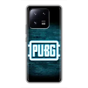 Чехол PUBG для Сяоми 13 Про (AlphaPrint) (Лого PUBG)