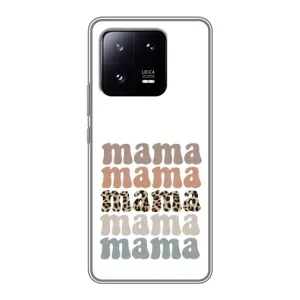 Чехлы для мамы на Xiaomi 13 Pro (Текстовый коллаж мама)