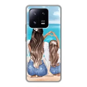Чехол с печатью для Xiaomi 13 Pro - (Мама с ребенком) (AlphaPrint) (Мама с доченькой)
