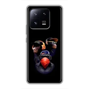 Чехол с Обезьянами Xiaomi 13 Pro - (AlphaPrint) (Три обезьяны)