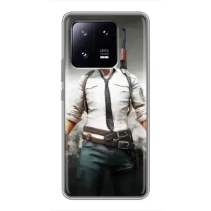 Чехол PUBG для Сяоми 13 Про (AlphaPrint) (Пабг мен)