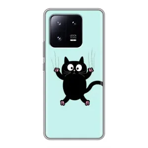 Чехол с принтом для Xiaomi 13 Pro (AlphaPrint) Модные коты (Падающий кот)
