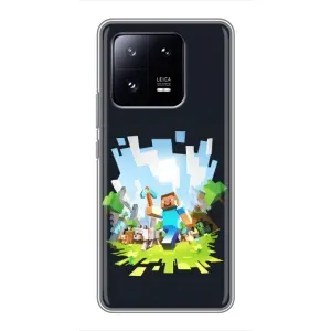 Чехол Майнкрафт на Xiaomi 13 Pro (AlphaPrint) Minecraft (персонажи Minecraft)