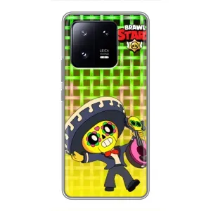 Чехлы Brawl Stars для Xiaomi 13 Pro (AlphaPrint) (Поко в самбреро)