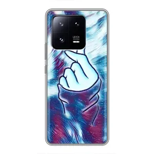 Чехол с принтом для Xiaomi 13 Pro (AlphaPrint - Знак сердечка) (Радужное сердце)