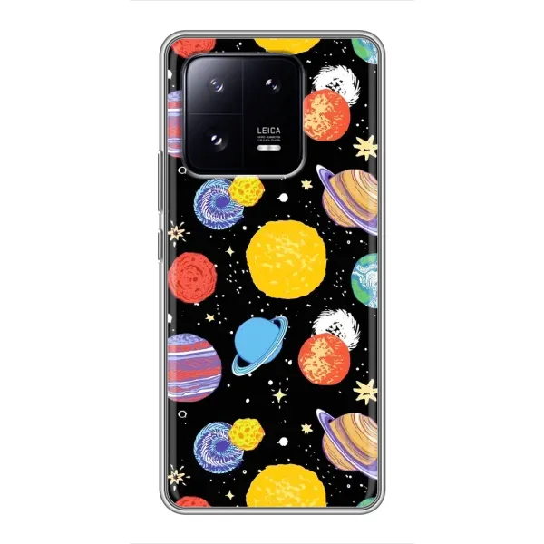 Чохол з принтом «Намальовані планети» для Xiaomi 13 Pro Чохол з принтом «Намальовані планети» для Xiaomi 13 Pro