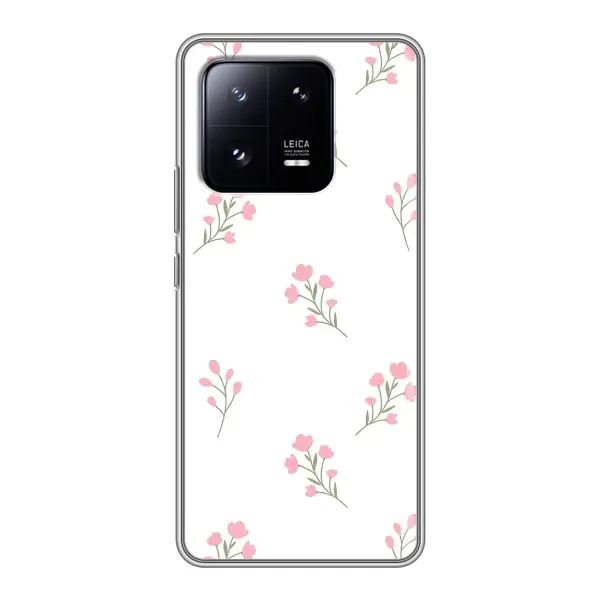 Чохол з принтом «Рожеві квіти» для Xiaomi 13 Pro