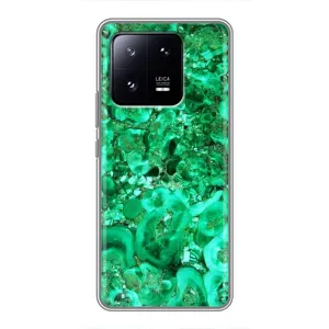 Мраморный чехол на Xiaomi 13 Pro (VPrint) (Салатный Мрамор)