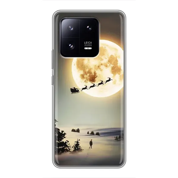 Чехол с принтом «Санта на луне» для Xiaomi 13 Pro Чехол с принтом «Санта на луне» для Xiaomi 13 Pro