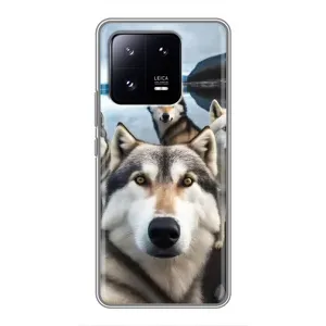 Чехол с Хаски для Xiaomi 13 Pro - (AlphaPrint) (Селфи ХАски)