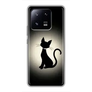 Чехол с принтом для Xiaomi 13 Pro (AlphaPrint) Модные коты (Силуэт котика)