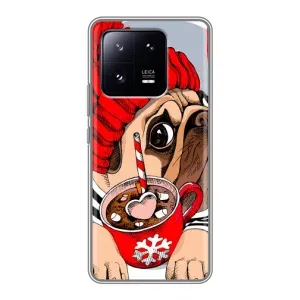 Чехлы с собаками для Xiaomi 13 Pro (VPrint) (Собачка в шапке)