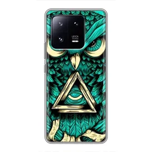 Чехол с птицами на Xiaomi 13 Pro (VPrint) (Сова с глазом)