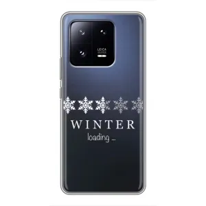 Зимние Чехлы для Сяоми 13 Про - прозрачный фон (Winter loading)
