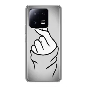 Чехол с принтом для Xiaomi 13 Pro (AlphaPrint - Знак сердечка) (Значок Love)