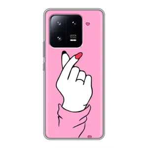 Чехол с принтом для Xiaomi 13 Pro (AlphaPrint - Знак сердечка) (Знак Love)