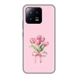 Чохол з розовим принтом для Xiaomi 13 (Букет квітів)