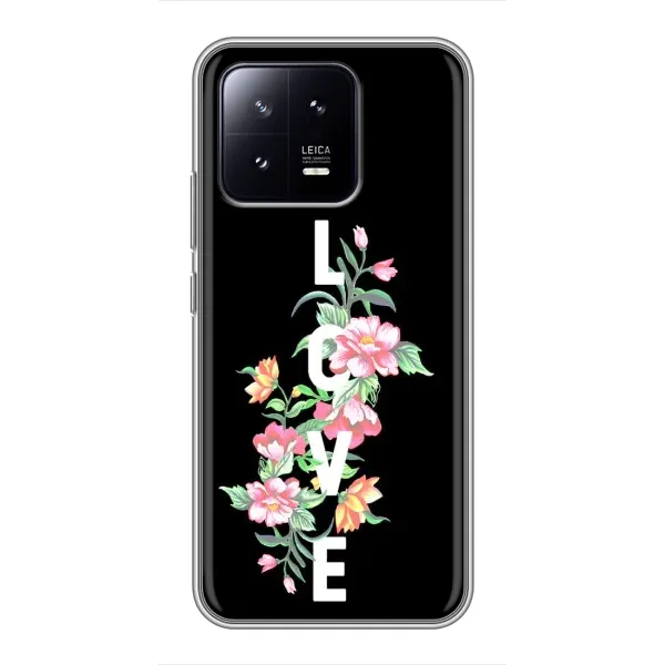 Чехол с принтом «Цветы LOVE» для Xiaomi 13