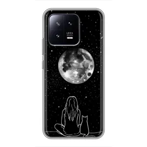 Чохол з малюнком кіт на Xiaomi 13 (Дівчина з котом)