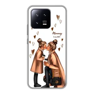 Чохол з друком для Xiaomi 13 - (Мама з дитинкою) (AlphaPrint) (Донька і мама)