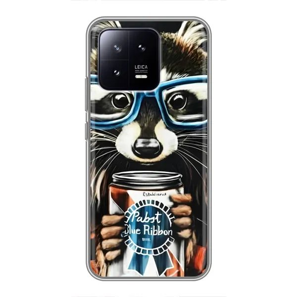 Чехол с принтом «Енот с банкой» для Xiaomi 13