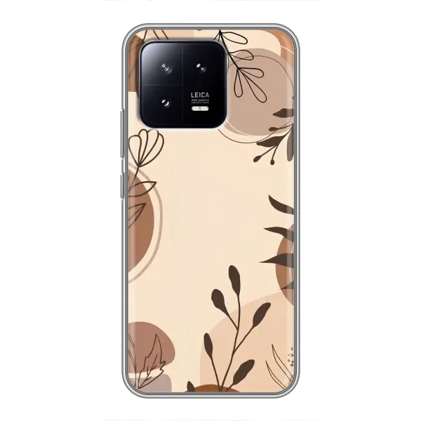 Чехол с принтом «Коричневые цветы» для Xiaomi 13