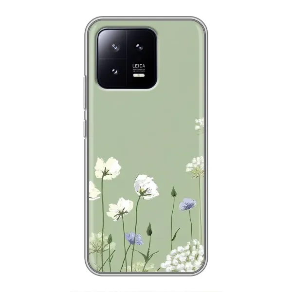 Чехол с принтом «Цветы на зеленом» для Xiaomi 13