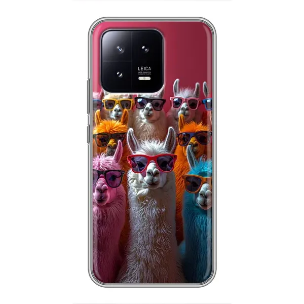 Чехол с принтом «Ламы в очках» для Xiaomi 13