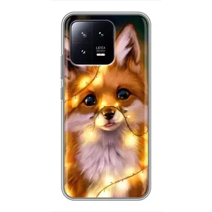 Чехлы с картинкой Лисички для Xiaomi 13 (VPrint) (Лисичка в гирляндах)