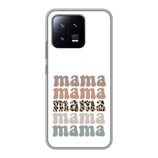 Чохол з принтом «Текстовий колаж мама» для Xiaomi 13 Чохол з принтом «Текстовий колаж мама» для Xiaomi 13